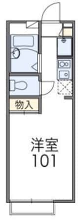 レオパレスカメリア四番館の物件間取画像